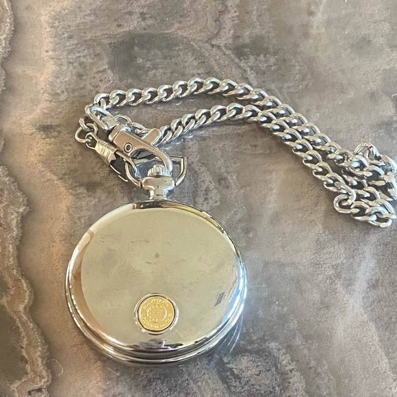 Harley-Davidson Franklin Mint Silver and Gold Circular Pendant with Flame Design - Picture 4 of 6